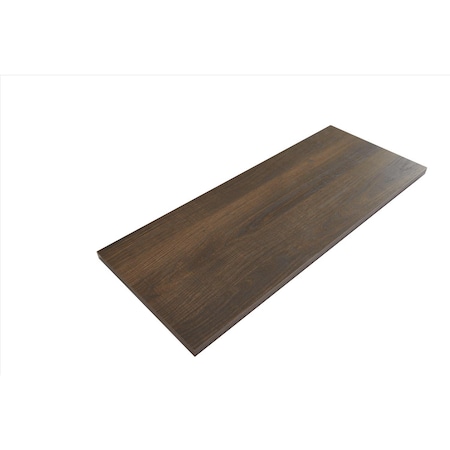 .63 In. H X 48 In. W X 12 In. D Chestnut Wood Shelf